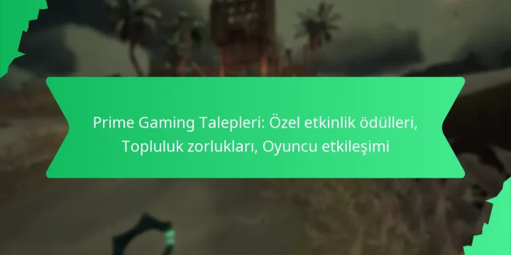 Prime Gaming Talepleri: Özel etkinlik ödülleri, Topluluk zorlukları, Oyuncu etkileşimi