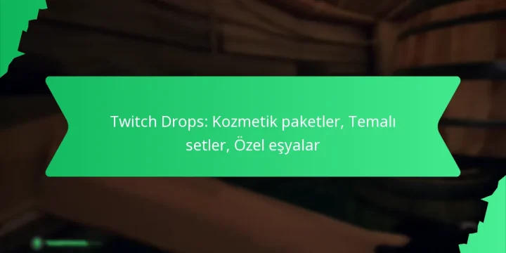 Twitch Drops: Kozmetik paketler, Temalı setler, Özel eşyalar