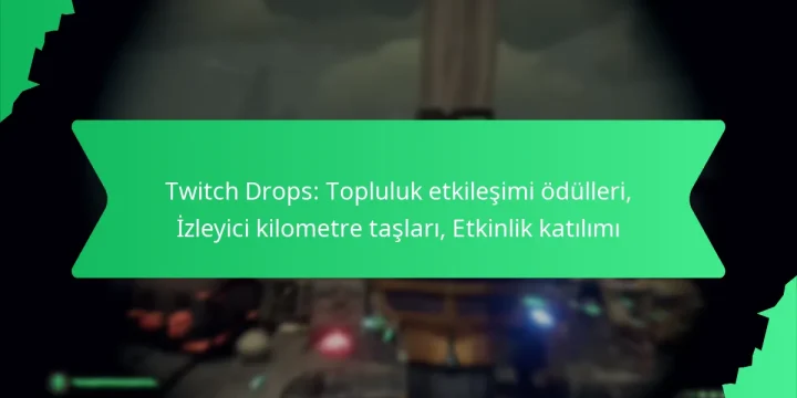 Twitch Drops: Topluluk etkileşimi ödülleri, İzleyici kilometre taşları, Etkinlik katılımı