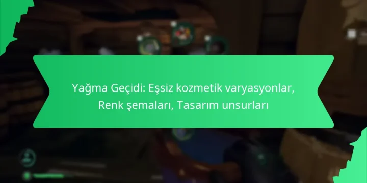 Yağma Geçidi: Eşsiz kozmetik varyasyonlar, Renk şemaları, Tasarım unsurları